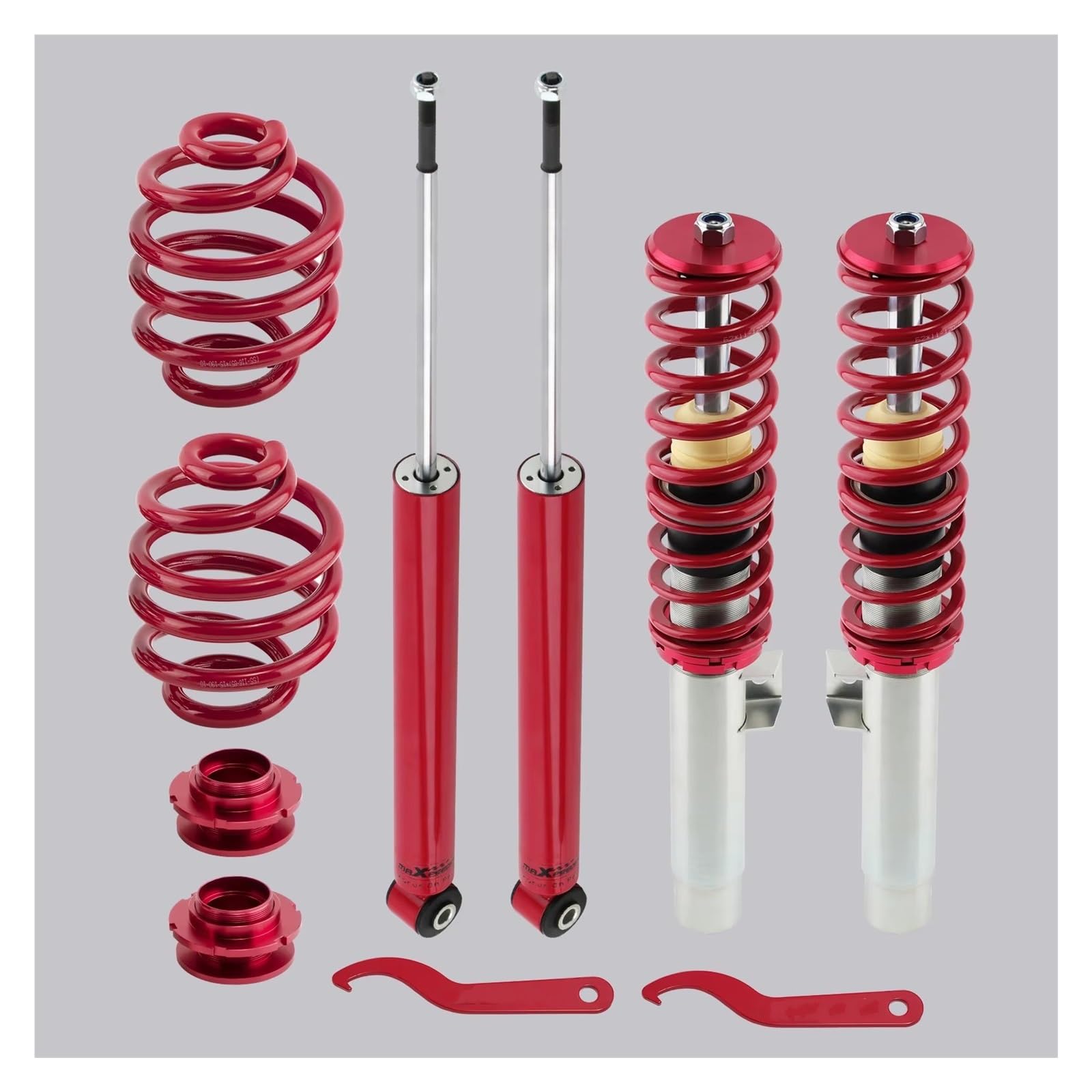 Amortisseur Susp Pour BMW Série 3 E46 M3 RWD 1999-2002 2003 2004 2005 Ressort Avant Arrière Combinés Filetés Jambes Suspension Abaissement