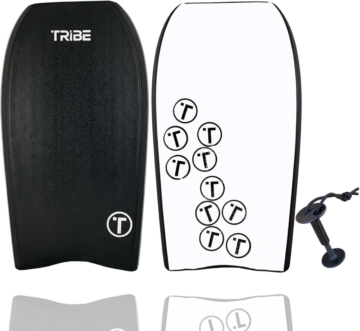 Tribe JL Customs Big Guy Tanker Bodyboard w/Plug-45-BK/WH