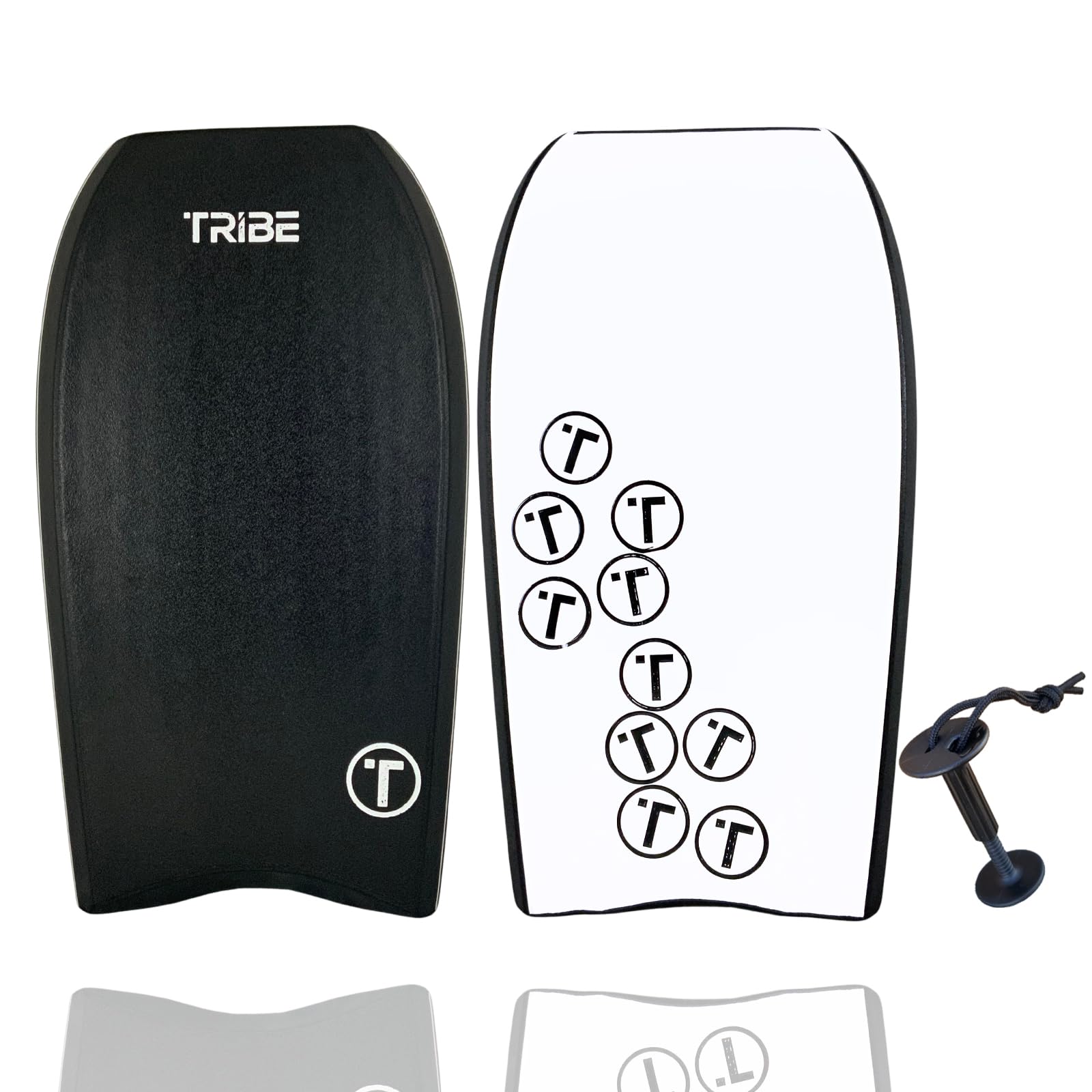 Tribe JL Customs Collab Tanker Big Guy Bodyboard w/Plug-43.5-BK/BK/WH