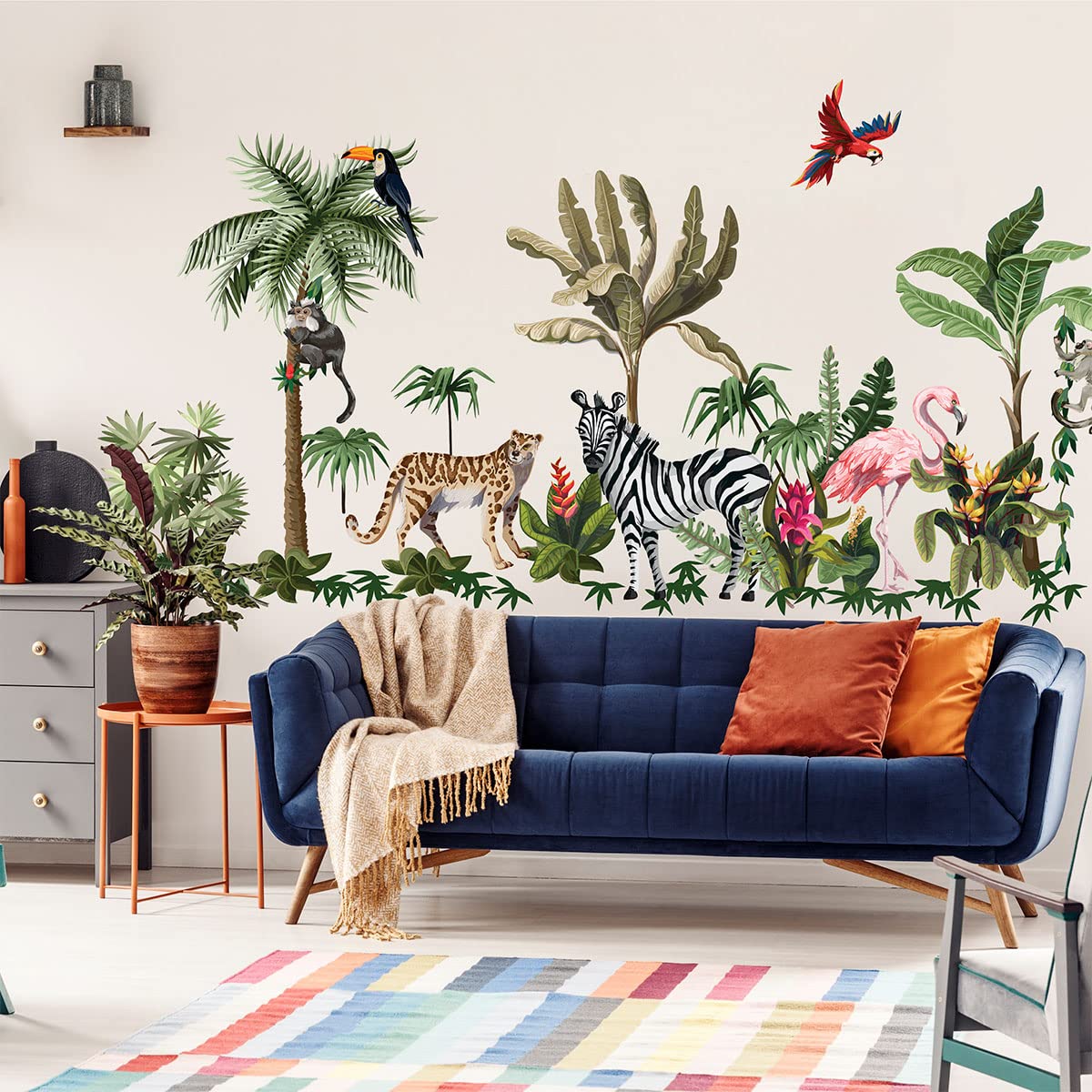Sticker mural JUNGLE XXL pour créer un coin éveil dans la chambre bébé