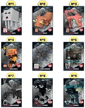 Panini Minecraft Challenges Trading Card Starter Pack, Lisanslı Koleksiyon Albümü, 3 Booster + Limited Edition Kart