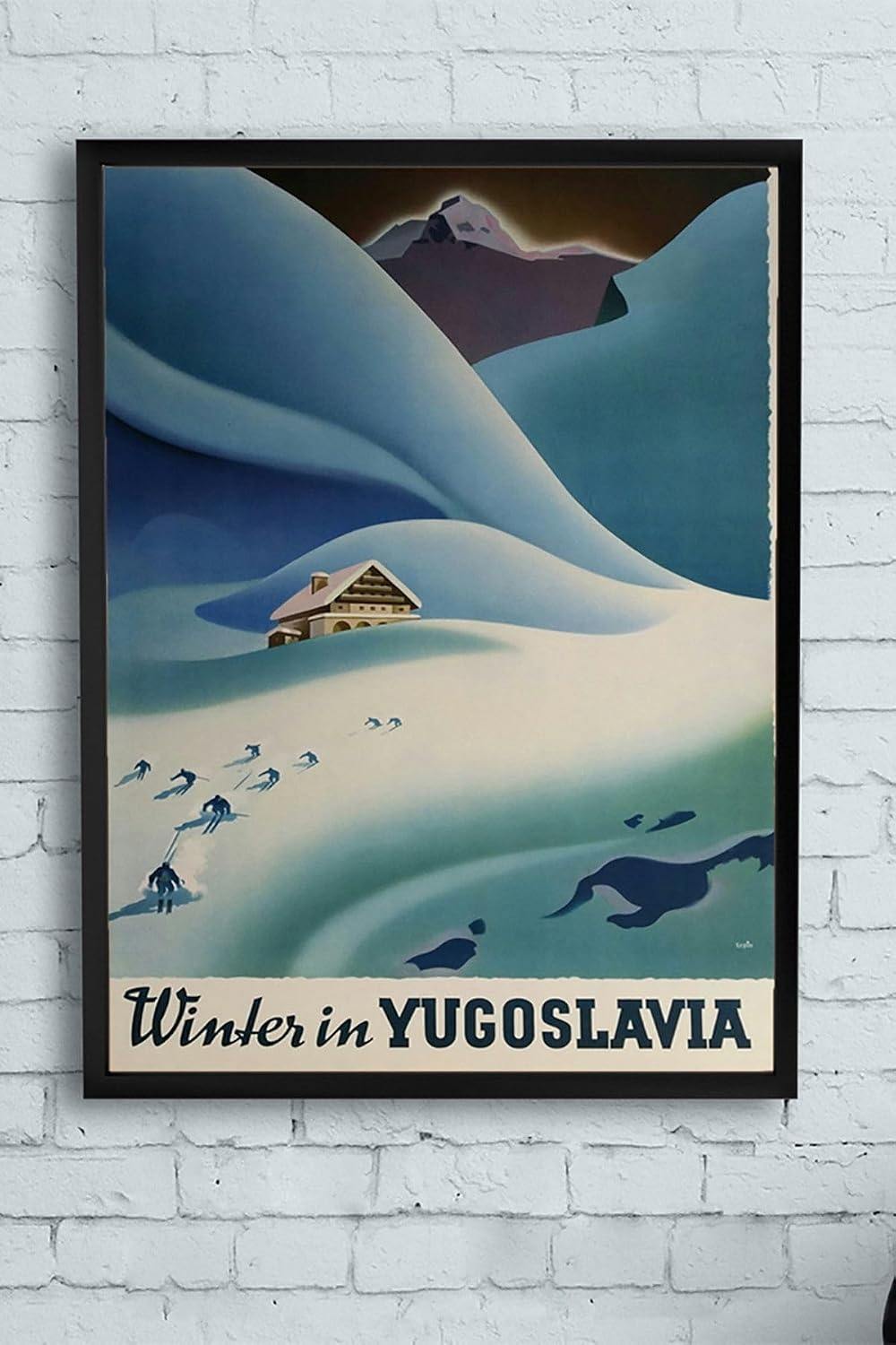 Postermanya (pster13990) Yugoslavya Vintage Çerçeveli Tablo (40x50cm)