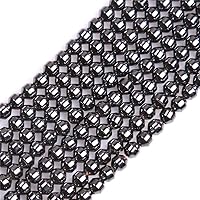 Vista 17 de HAAMIIQII 65 cuentas sueltas de hematita negra natural de 0.157 x 0.236 pulgadas, cuentas de piedra espaciadora cilíndrica para hacer joyas