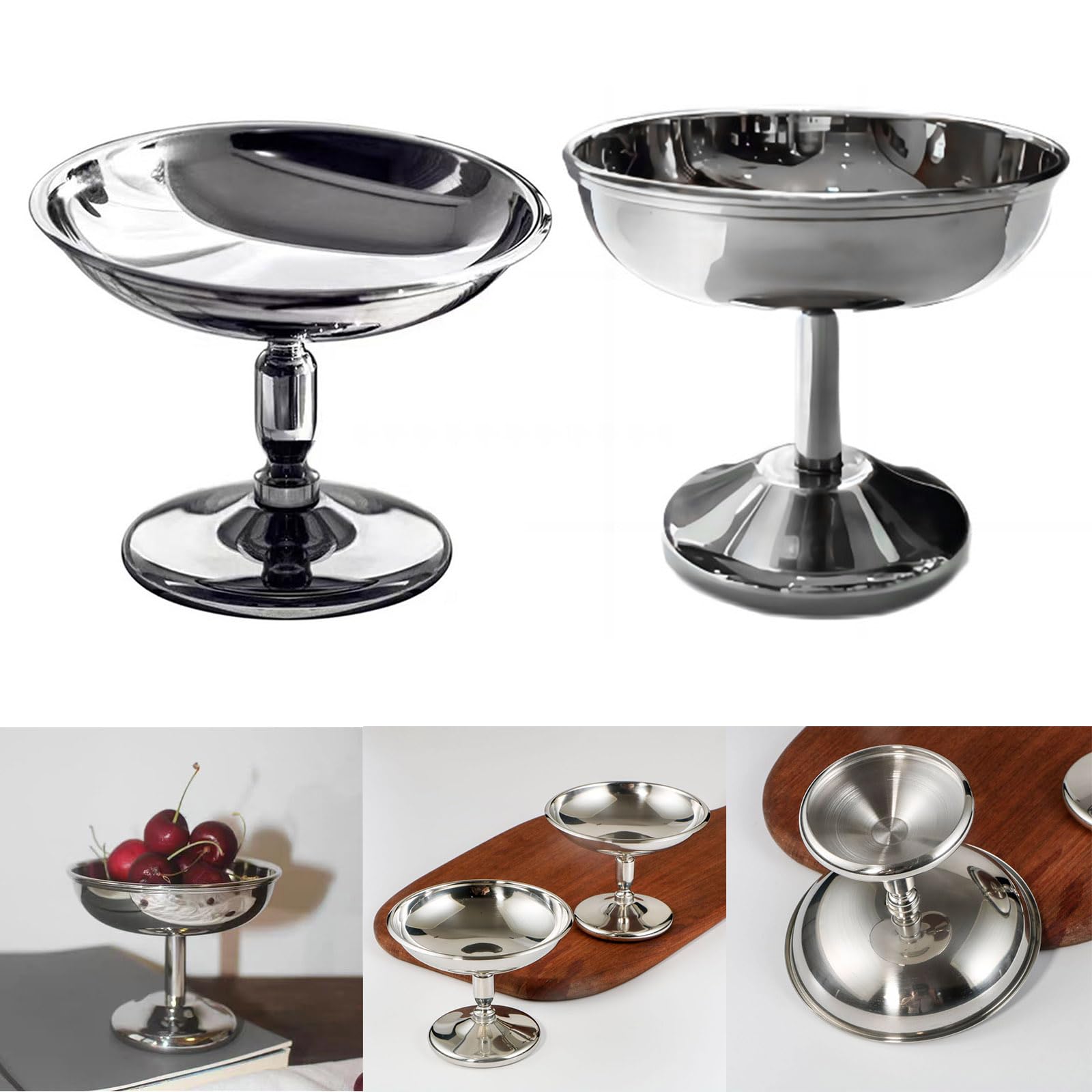 kobeIeen Modern Salads Bowl Elegant Ice Cream Cup Metal Storage Plate for Tantalizing Snacks and Fruit Practical Snacks Container