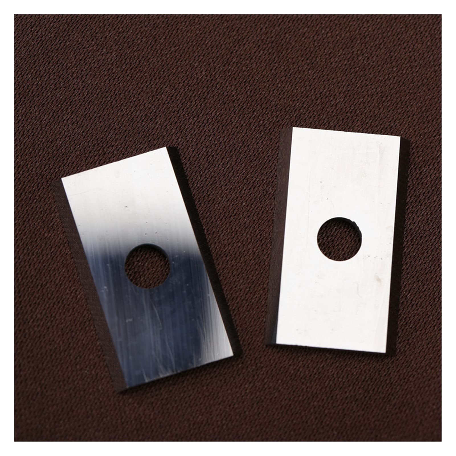 Tipo de swing tipo multifunción 10 Herramientas de cuchilla de carburo sólido rectangulares de 20 mm (20 mmx12mmx1.5mm) con 2 orificios y 4 cuchillas para herramientas de torneado en madera áspera