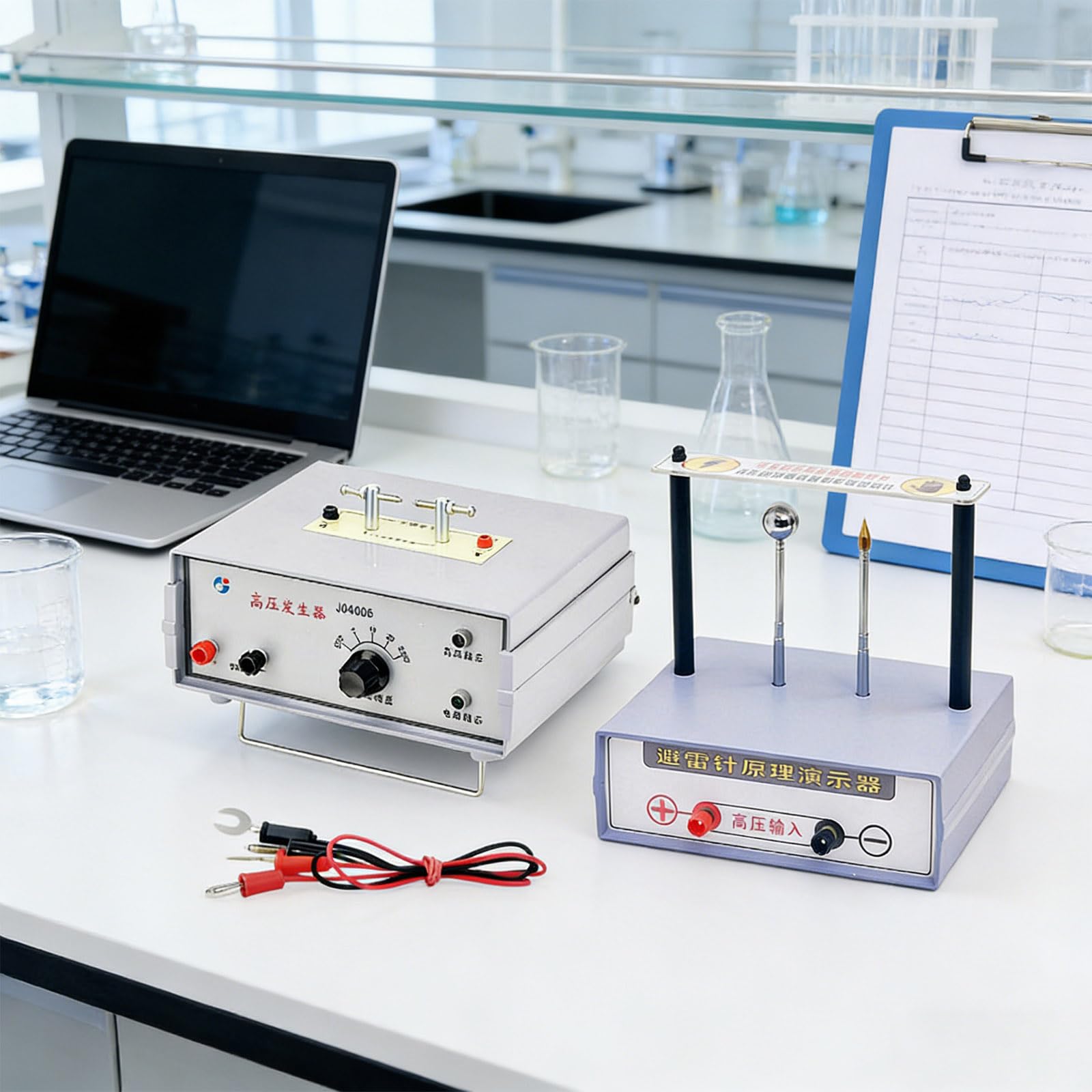 Proteggere dispositivo di simulazione Attrezzatura dimostrativa scientifica strumento esperimento per scuola & Laboratorio Uso Streak Rod Dimostrazione Set