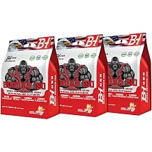 Gorilla ISO Protein 6 kg Banana Strawberry 3 x 2 kg High Protein Whey Isolate with Creatine & BCAA Premium Recovery Formula Black Hammer USA