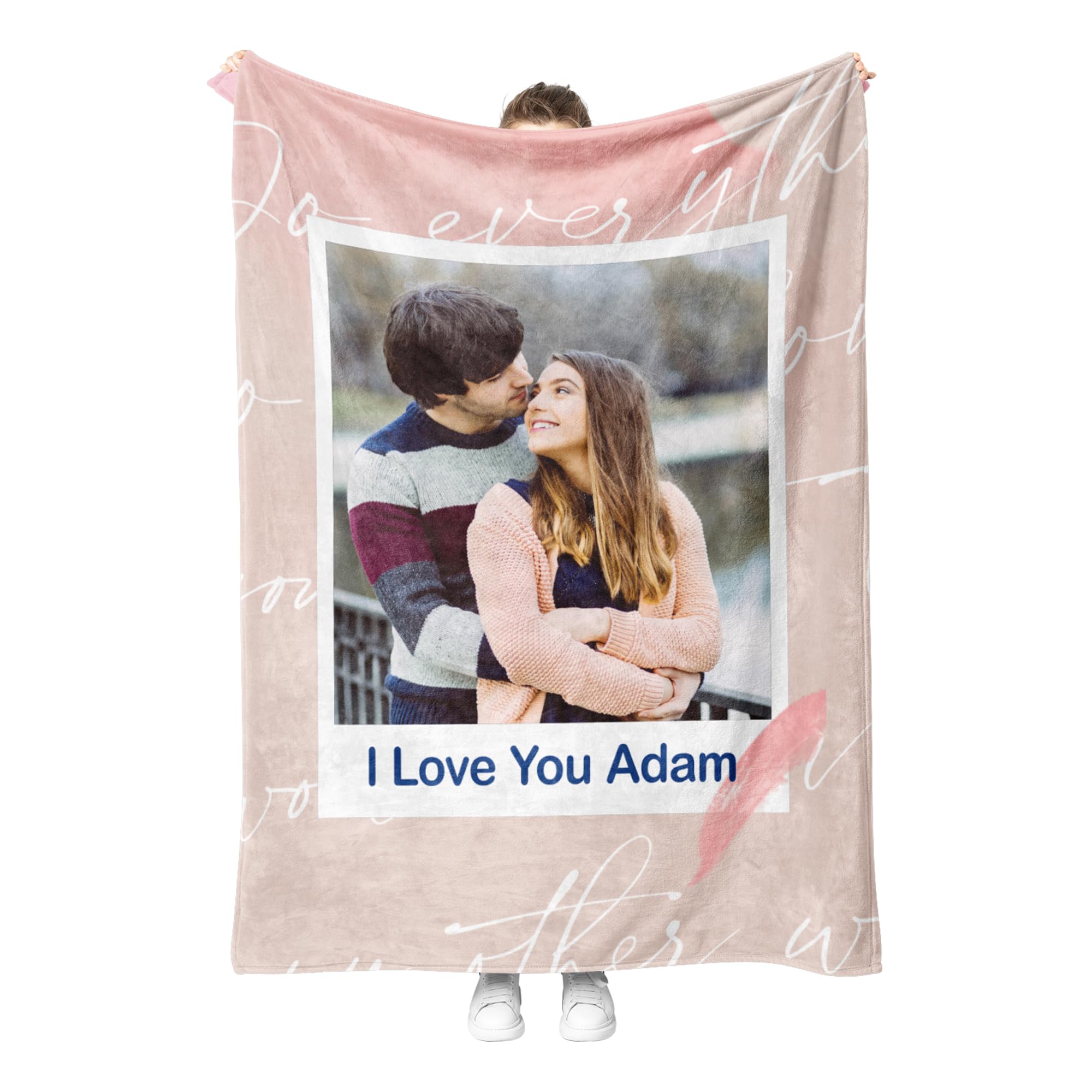 Print Maniacs Photo 1 Personalised Throw Blanket Customizable Photo Blanket, Photo Collage Gifts For Him Or Her, Family & Friends Custom Gifts, Special Memory Keepsake Gift