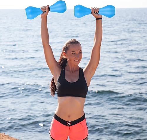 Miniatura 5 de BESPORTBLE Juego de mancuernas coloridas para niños y mujeres, barra de entrenamiento para piscina, fitness