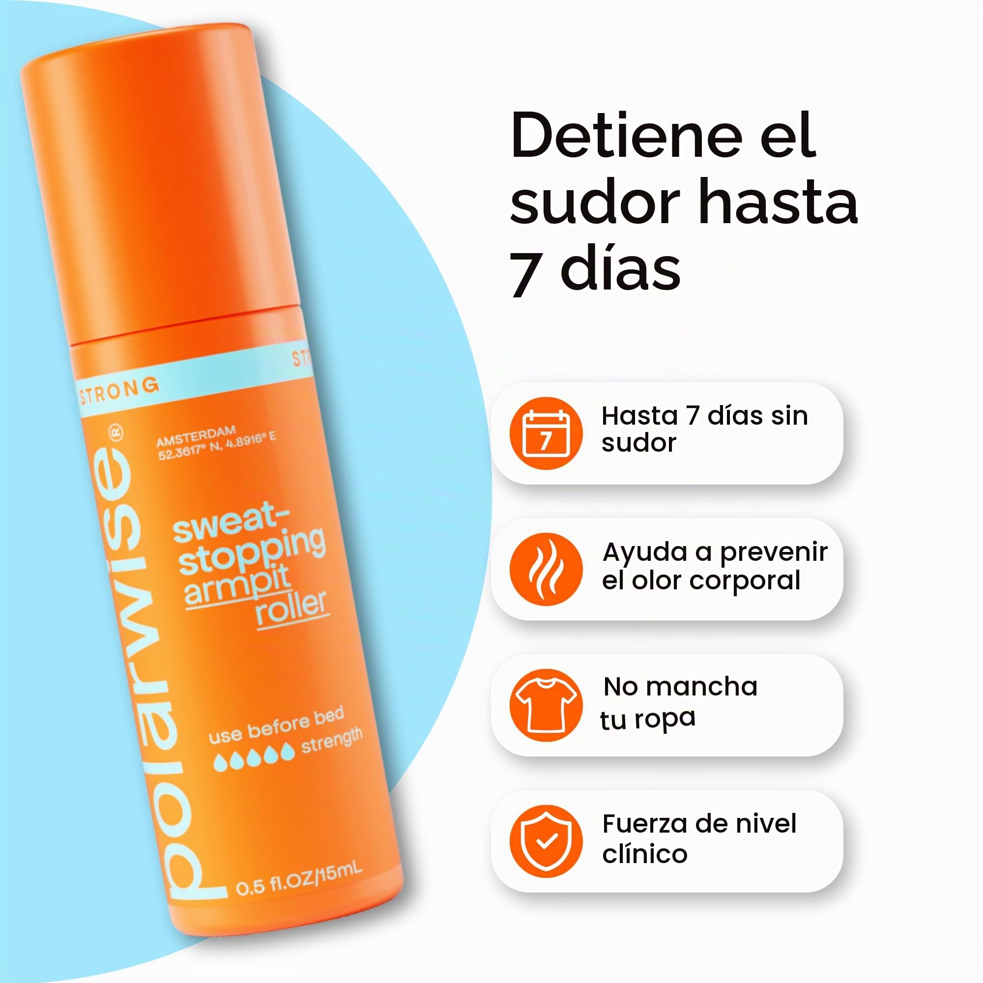 Polarwise Desodorante Unisex Antitranspirante Strong Mist: 100% libre de olores y manchas de sudor