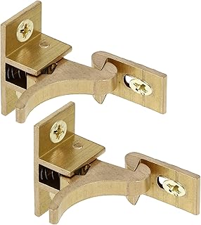 TEHAUX 2pcs Door and Window Hasp Lock Cabinet Catches Cabinet Door Latches Locks with Mounting Screws Cabinet Latches Window Doors Lock Spring Loaded Elbow Catch Furniture Copper Vintage