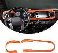 Vista 8 de Adhesivos para tablero central, consola para automóvil, de plástico ABS, para apariencia interior, para Toyota Tacoma 2016 2017 2018 2019 2020 2021