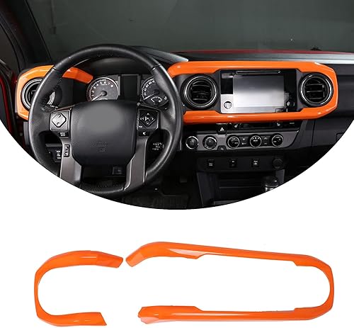 Miniatura 8 de Calcomanías para panel de tablero, consola central para automóvil, de plástico ABS, para apariencia de interior, rojo