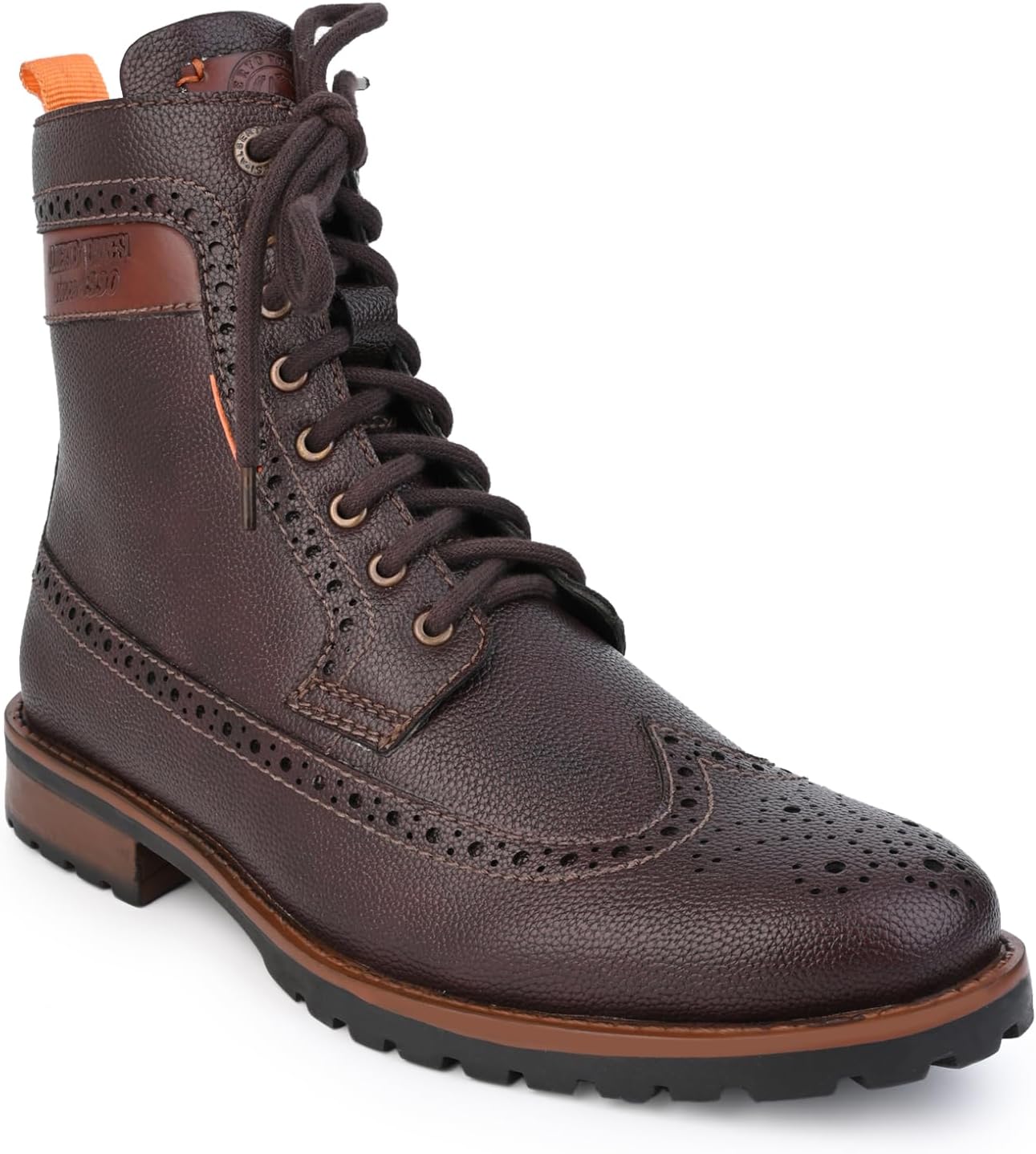 ALBERTO TORRESI Men's Synthetic Lace-Up Ankle Boots with Zip Closure - Stylish and Durable Boots for Men, Trendy Lace-Up Design, Zipper Closure, Perfect for Casual or Formal Occasions