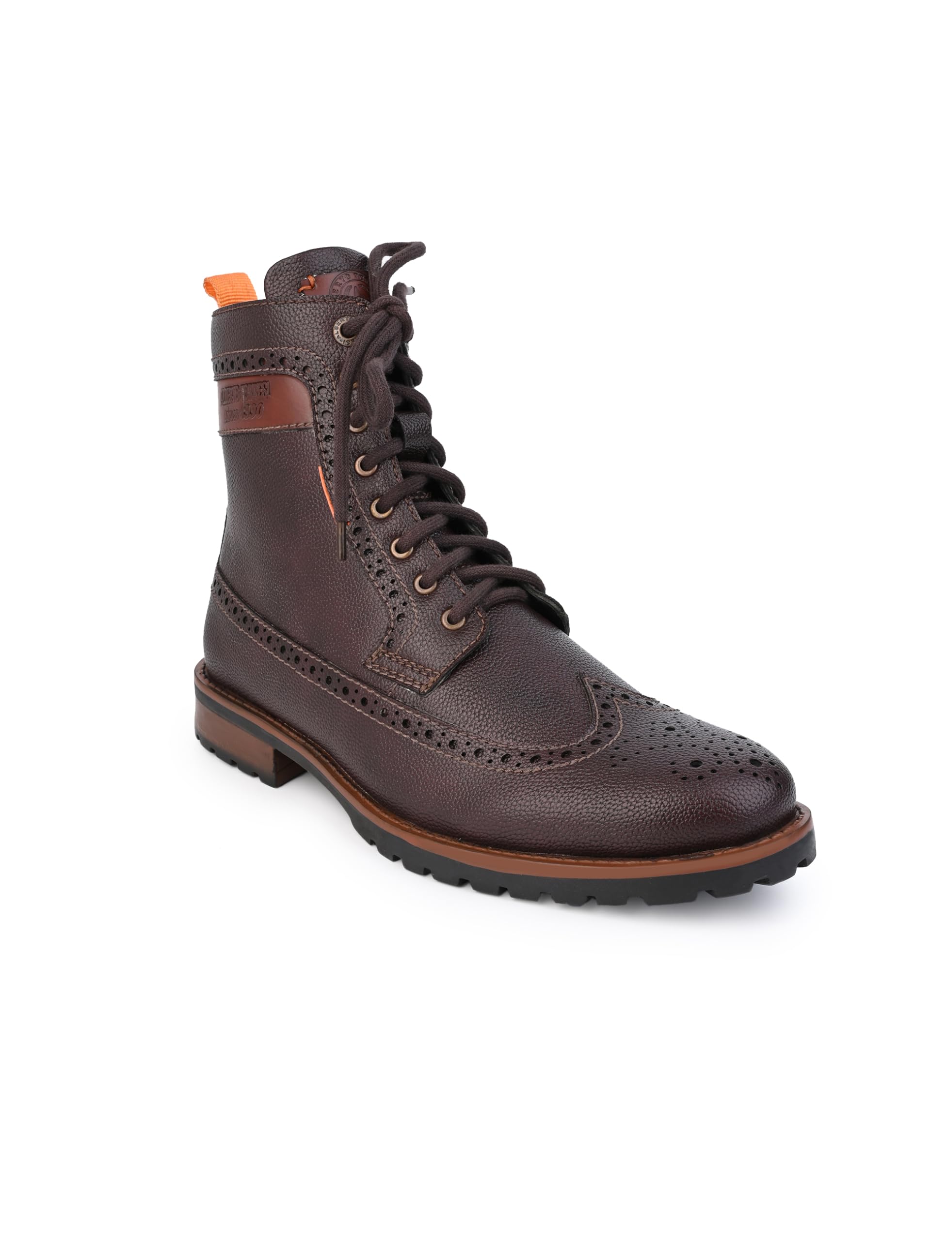 ALBERTO TORRESI Men's Synthetic Lace-Up Ankle Boots with Zip Closure - Stylish and Durable Boots for Men, Trendy Lace-Up Design, Zipper Closure, Perfect for Casual or Formal Occasions