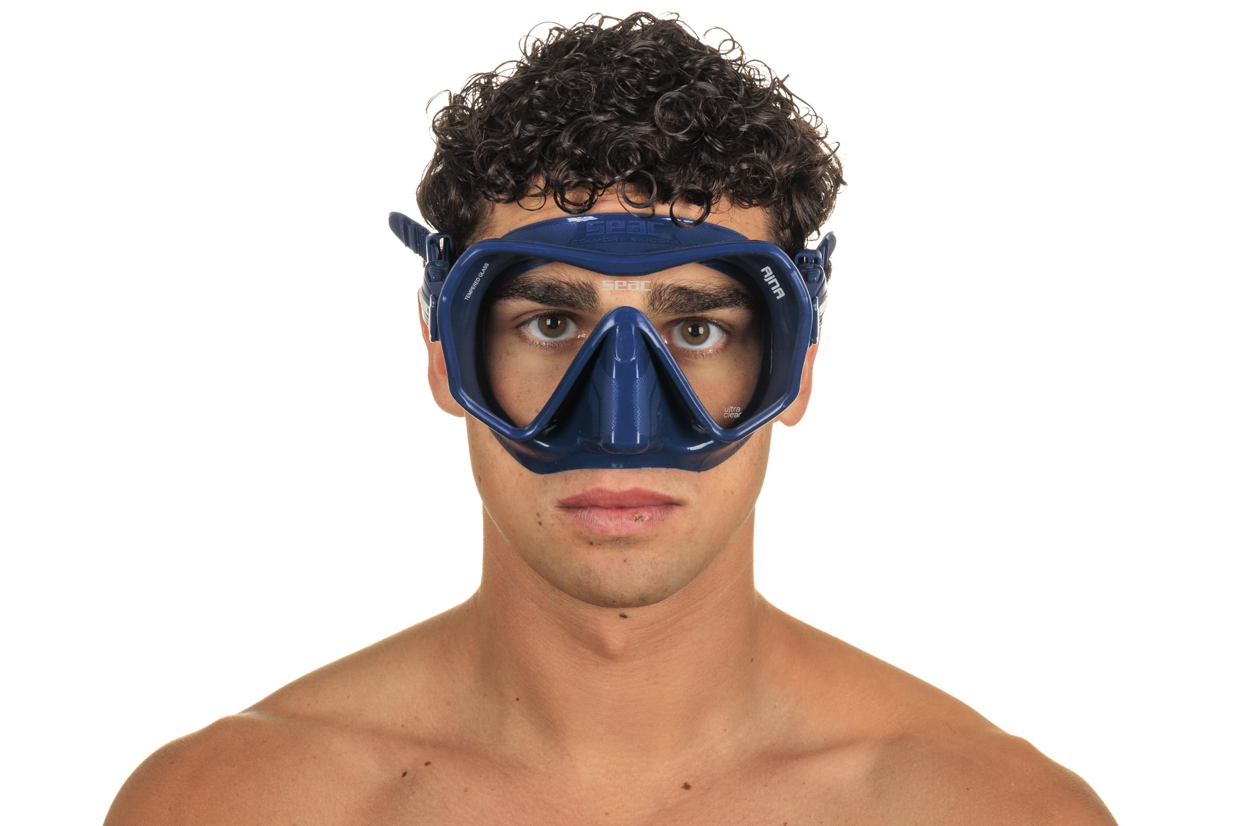 SEAC Ajna Rahmenlose Tauchmaske mit Weitsicht, 100% Silikonrock