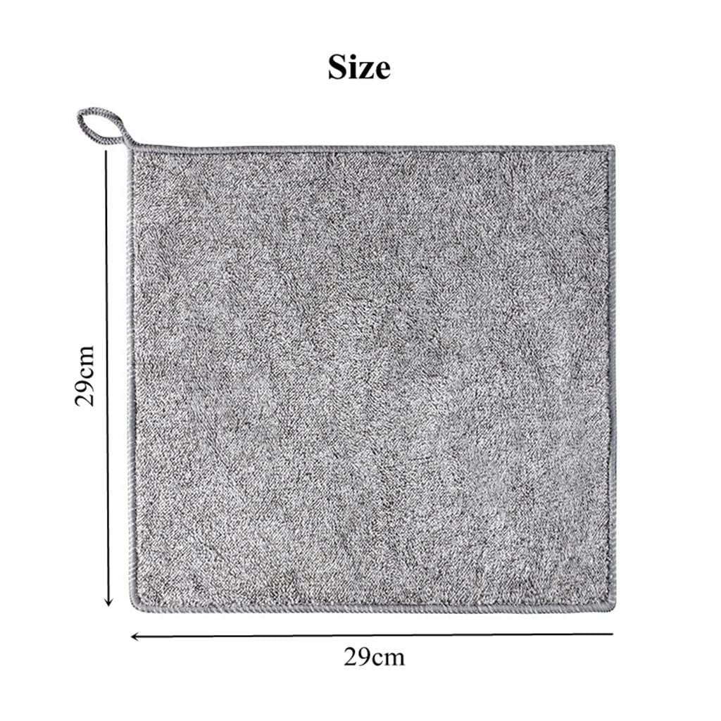 Paño de Cocina de Microfibra, paño de Cocina Absorbente, Aceite Antiadherente, paño de Limpieza para el hogar, artículos de Cocina y hogar (6 uds., 29x29CM)