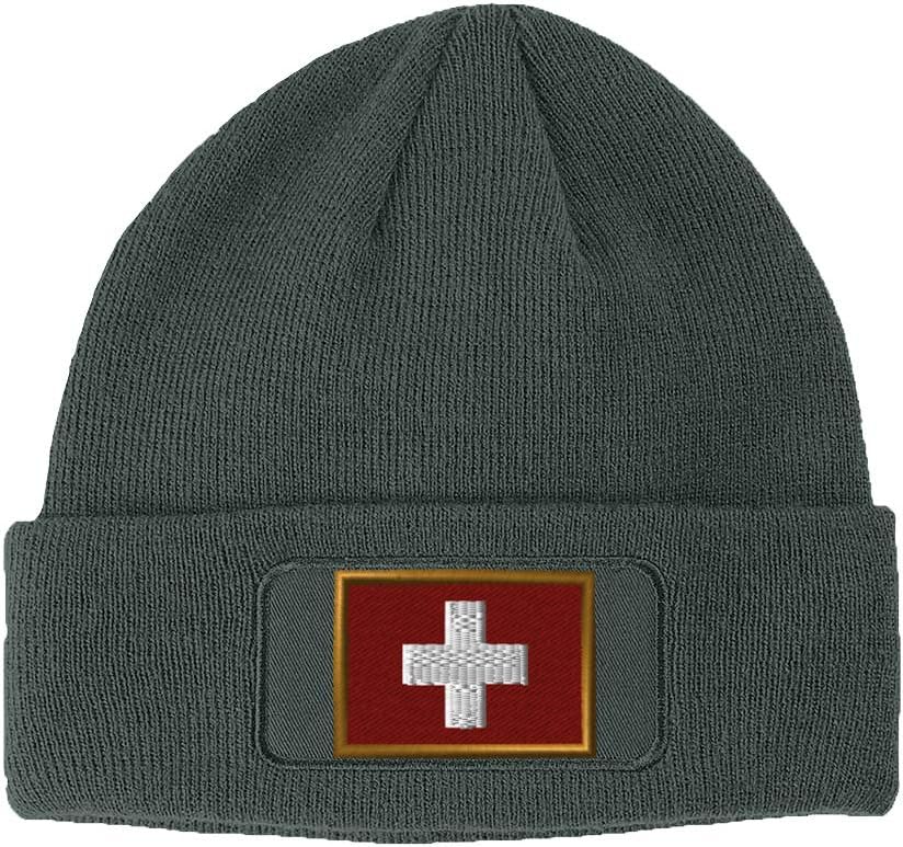 Speedy Pros Patch Beanie Swiss Embroidery Skull Cap Hats for Men & Women 1 Size
