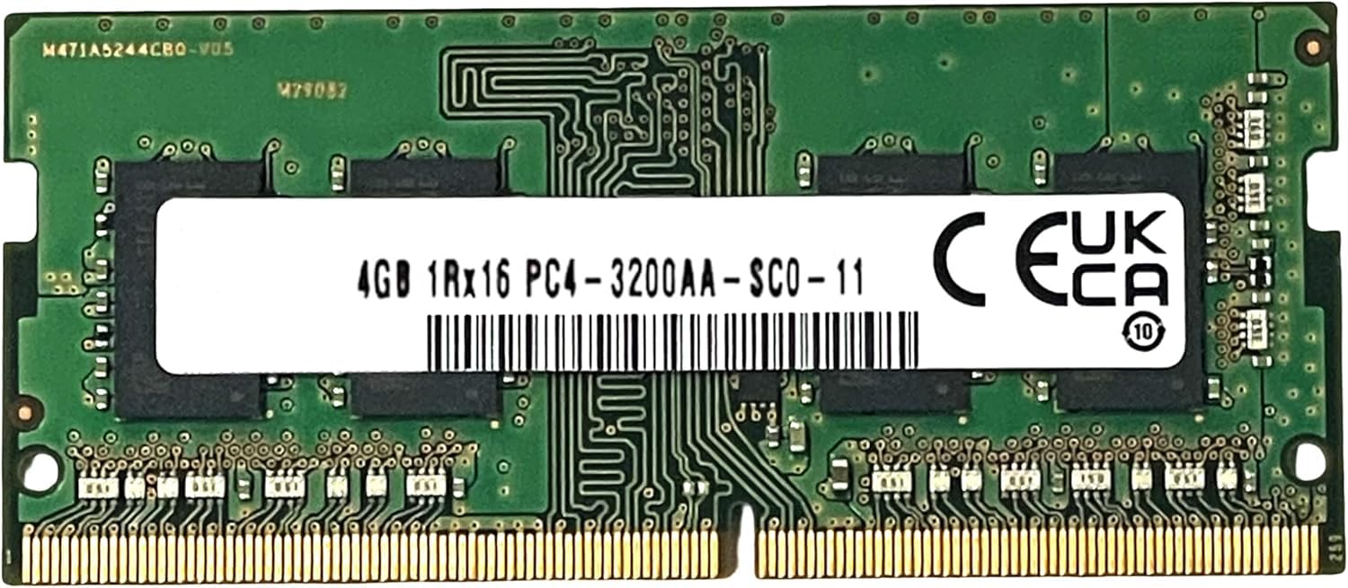 Memoria RAM 4GB DDR4 3200MHz PC4-3200AA non ECC Unbuffered 1.2V 1Rx16 Single Rank 260 Pin Modulo SODIMM per Computer Laptop Notebook PC ad alte prestazioni 51CH035_3200AA
