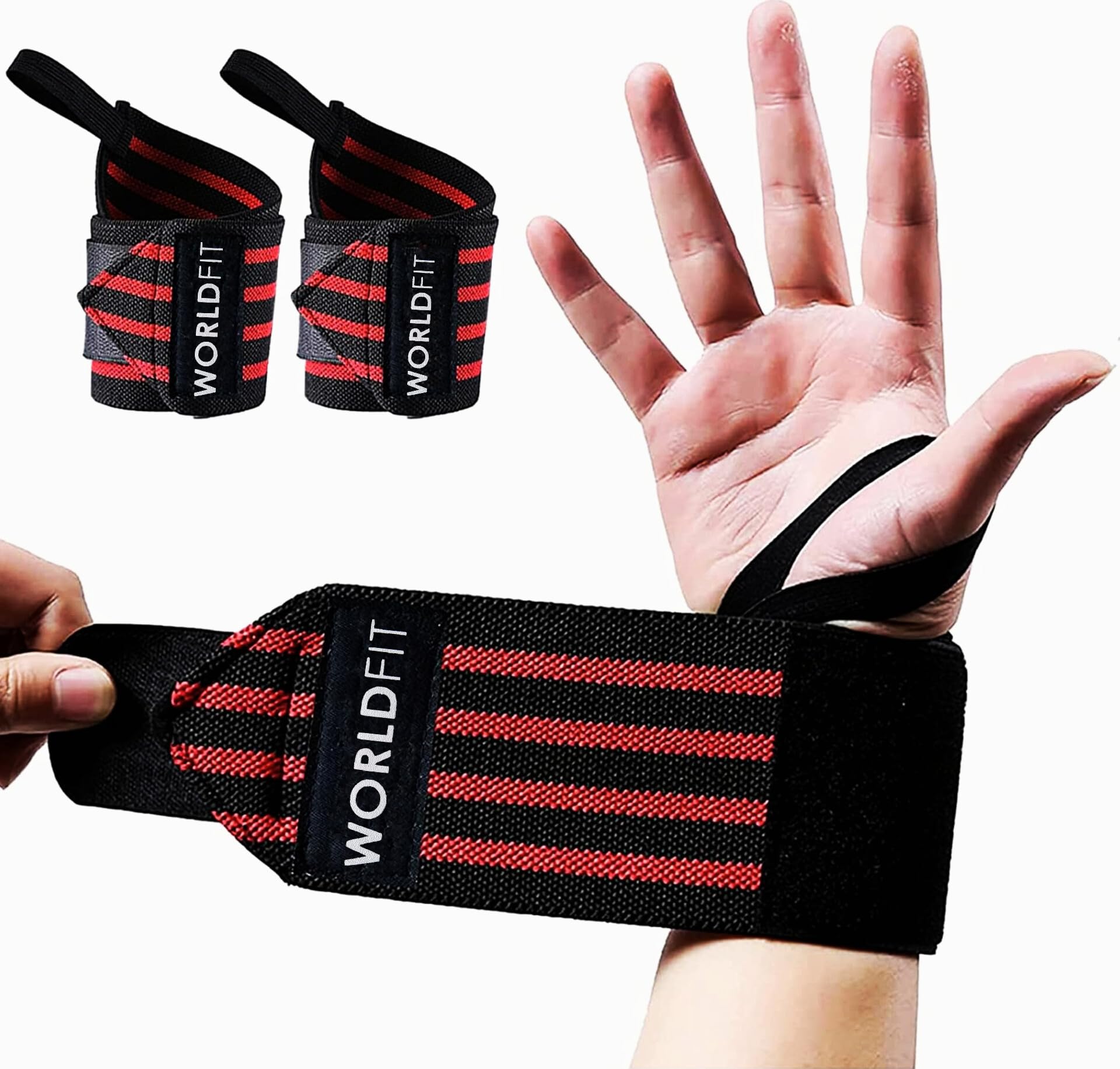WORLDFIT Wrist Band for Men Gym, Wrist Supporter for Gym Wrist wrap/Straps