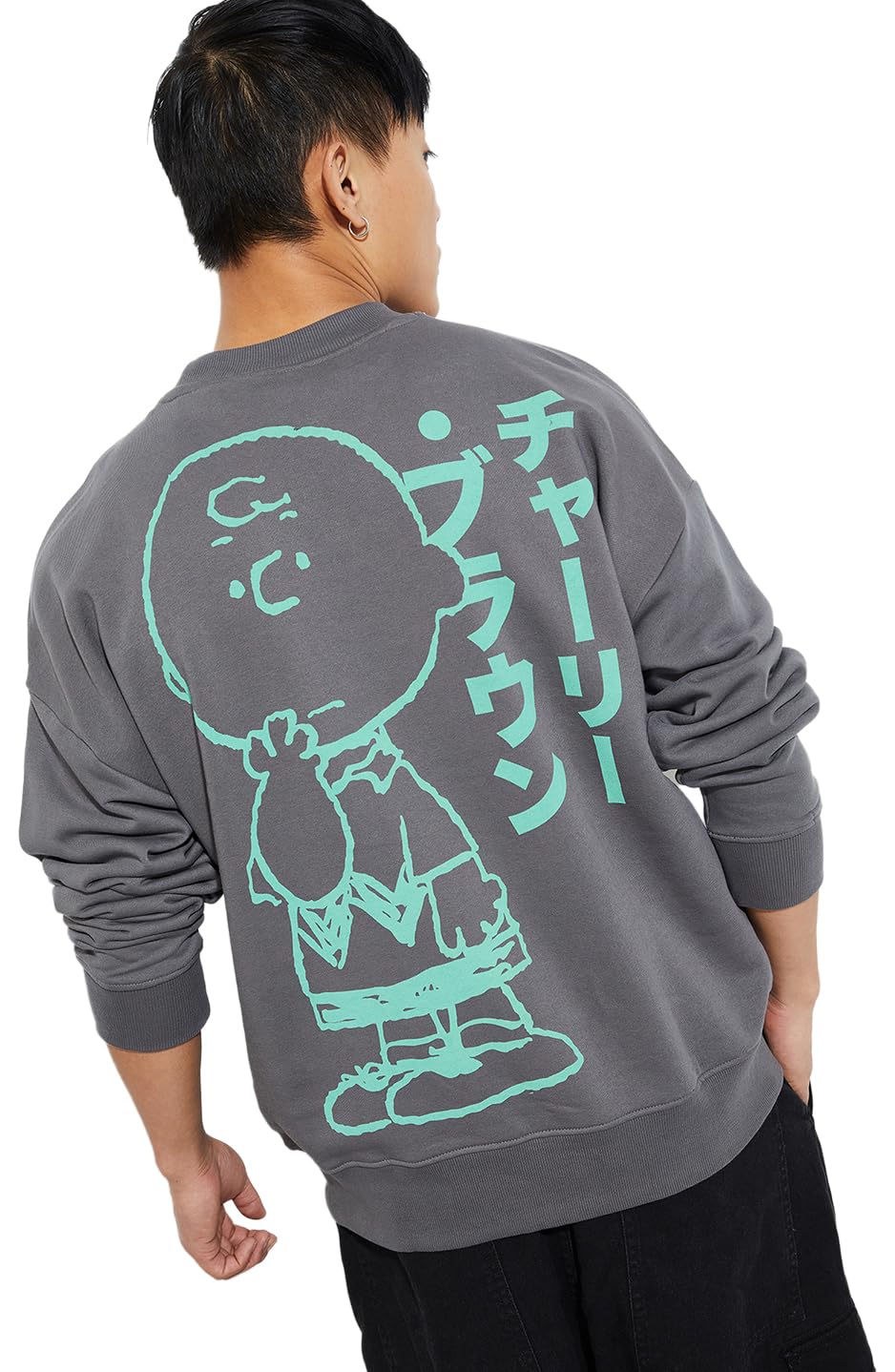 URB_N Men Oversized Peanuts Sweatshirt-image-15