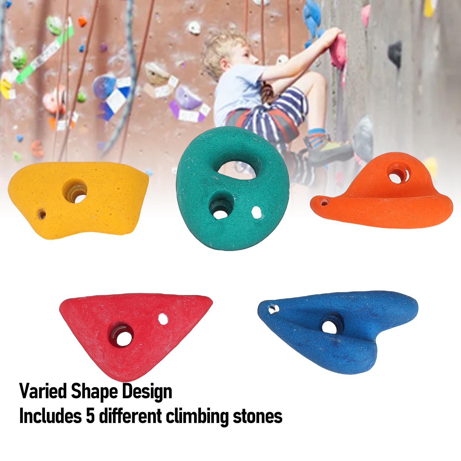 Juego de 5 Piezas de Agarres de Escalada, Coloridos y Atractivos, para