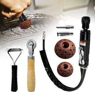 Tire Repair Patch Tools, Include 2500rpm Heavy Duty Low Speed Tire Buffer, Tire Buffing Wheels 42 mm 55mm, Tire Patch Roller Scraping Cutter