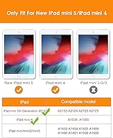 Vista 2 de Carcasa para iPad Mini 4, DTTO, antirraspones, ultradelgado, liviano, con autoencendido y autoapagado, cubierta con soporte de triple doblado