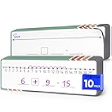 SCRIBBLEDO Dry Erase Number Line for Students 4”x12” Small White Board Dry Erase Sheets Math Manipulatives Number Lines for Classroom Supplies Teacher Pack 10 Sheets