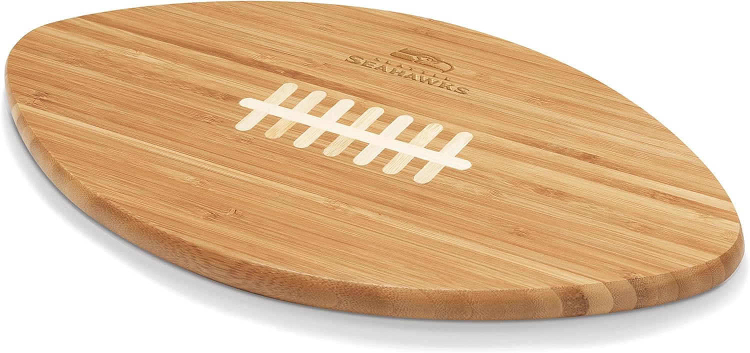 PICNIC TIME Seattle Seahawks Bamboo Touchdown Cutting Board