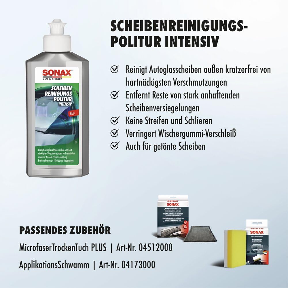 SONAX ScheibenReinigungsPolitur intensiv 250 ml Autoglas Reinigung