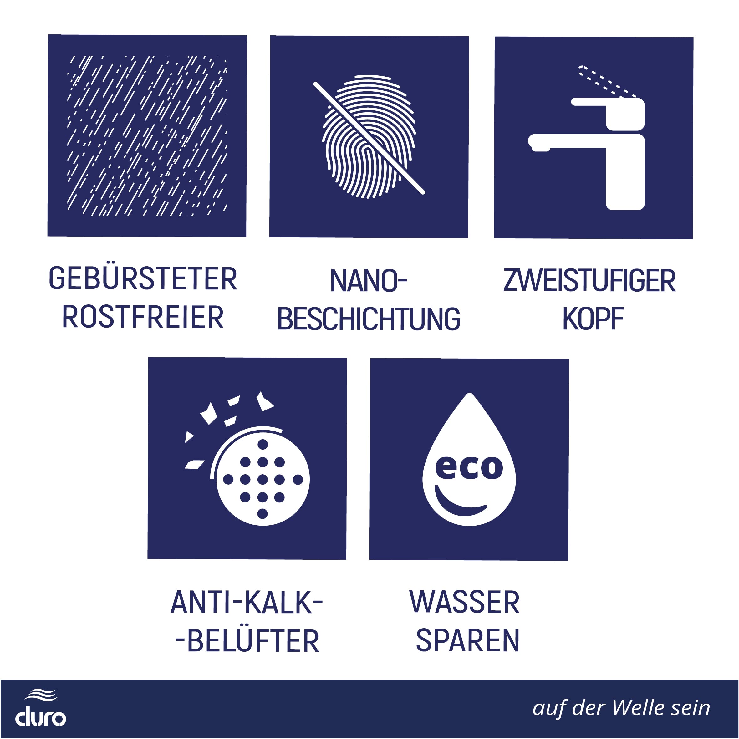 DURO Armatur Acero, für das Bidet, aus Gebürstetem Edelstahl, Wassersparend, Einhebel-Einloch-Wandbatterie mit Festem Auslauf und Beweglicher Strahlführung, Durchflussklasse A, Geräuschklasse II