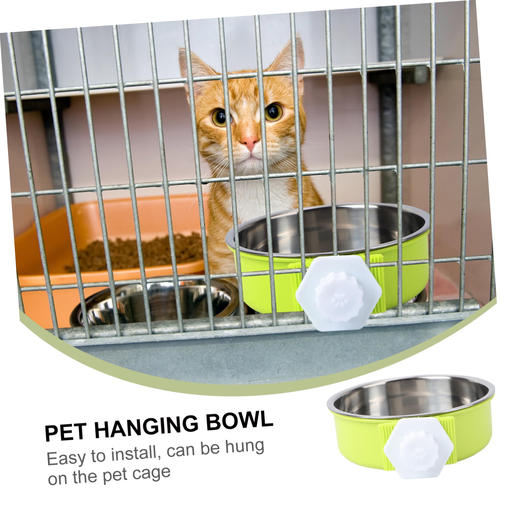 Happyyami Stainless Steel Dog Cat Water Bowl Portable Heat Resistant Easy to Pet Feeder Pet Supplies