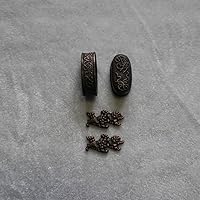 Vista 40 de Espada samurái japonesa KOSHIRAE – Fuchi Kashira Menuki 01-77