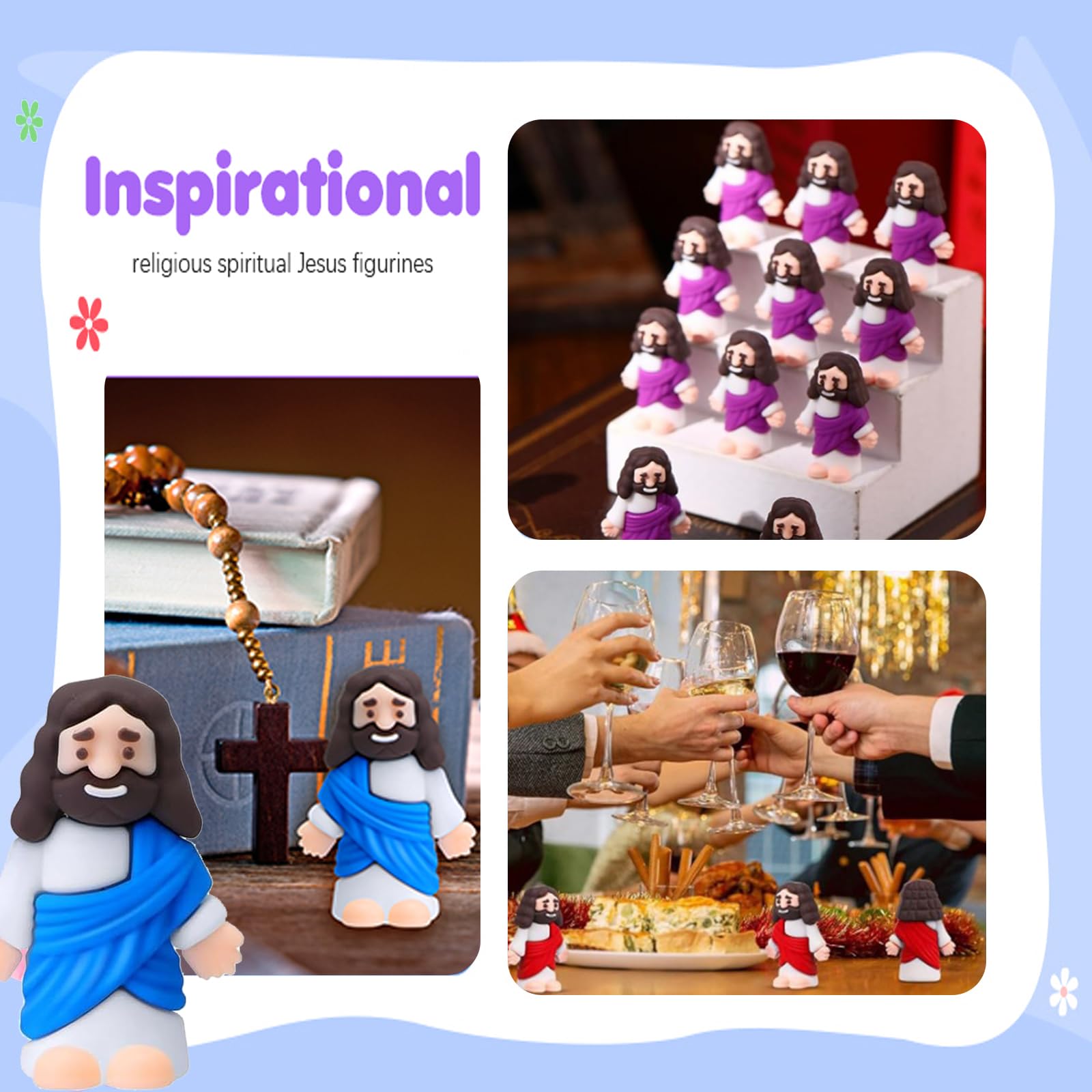 Amazon.co.jp: 25個 ミニ イエス 小さなイエス フィギュア 小さな