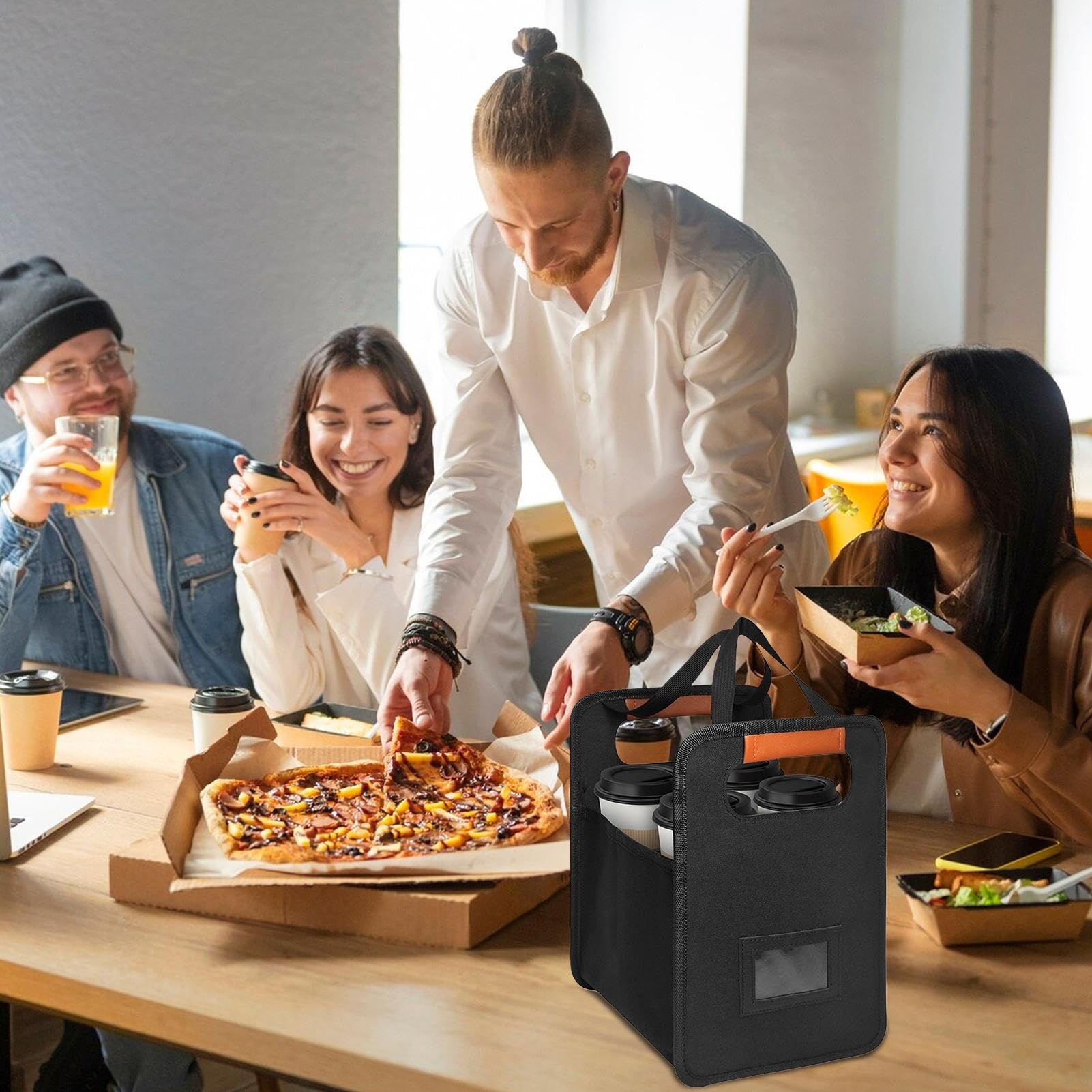 Amazon.co.jp: Walopola 4カップドリンクキャリア、折りたたみ式