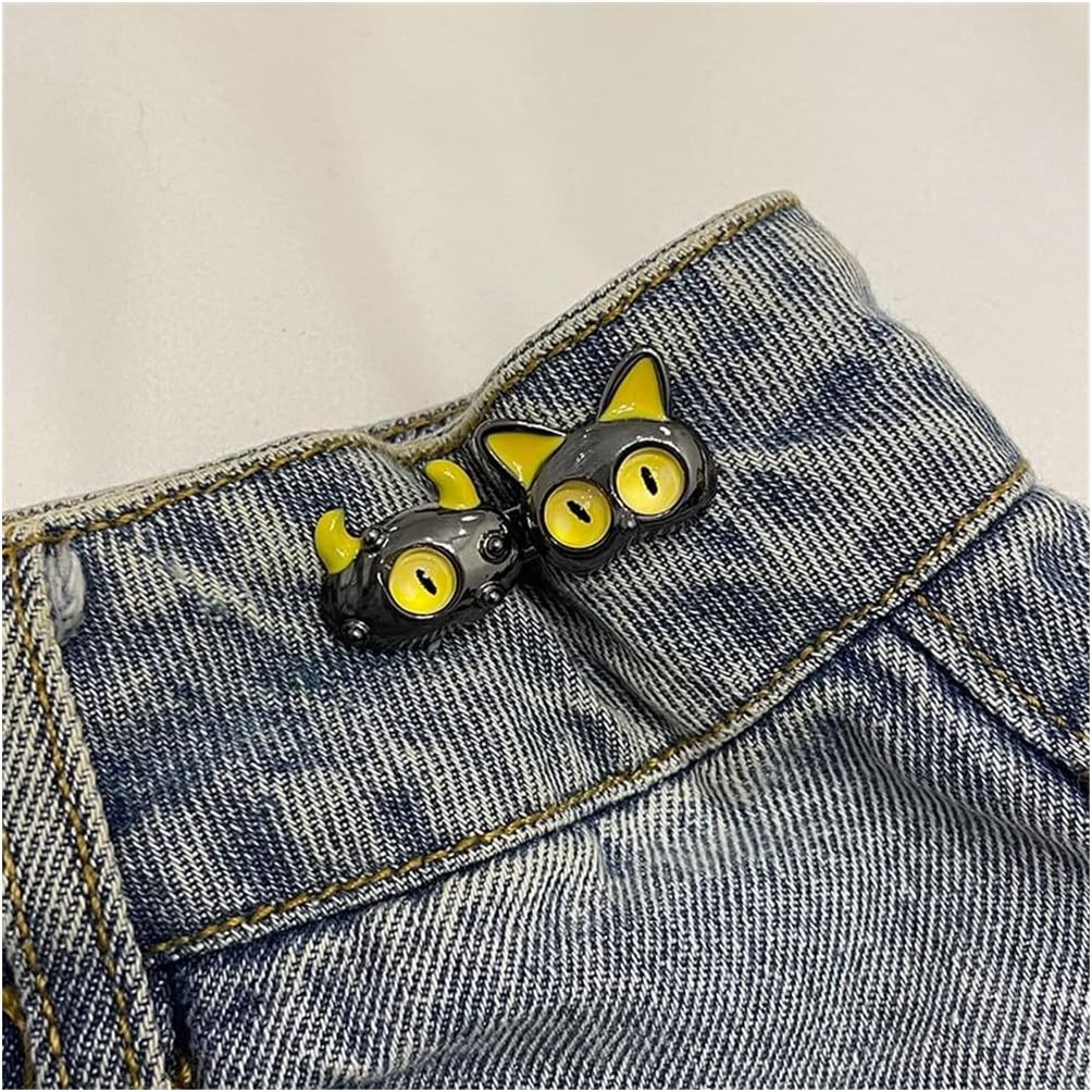 3 Pcs Metal Material No Sew Jean Buttons Detachable Waist Body Fit Waist Tightener for Women's Skirts, Pants, Jeans image 3