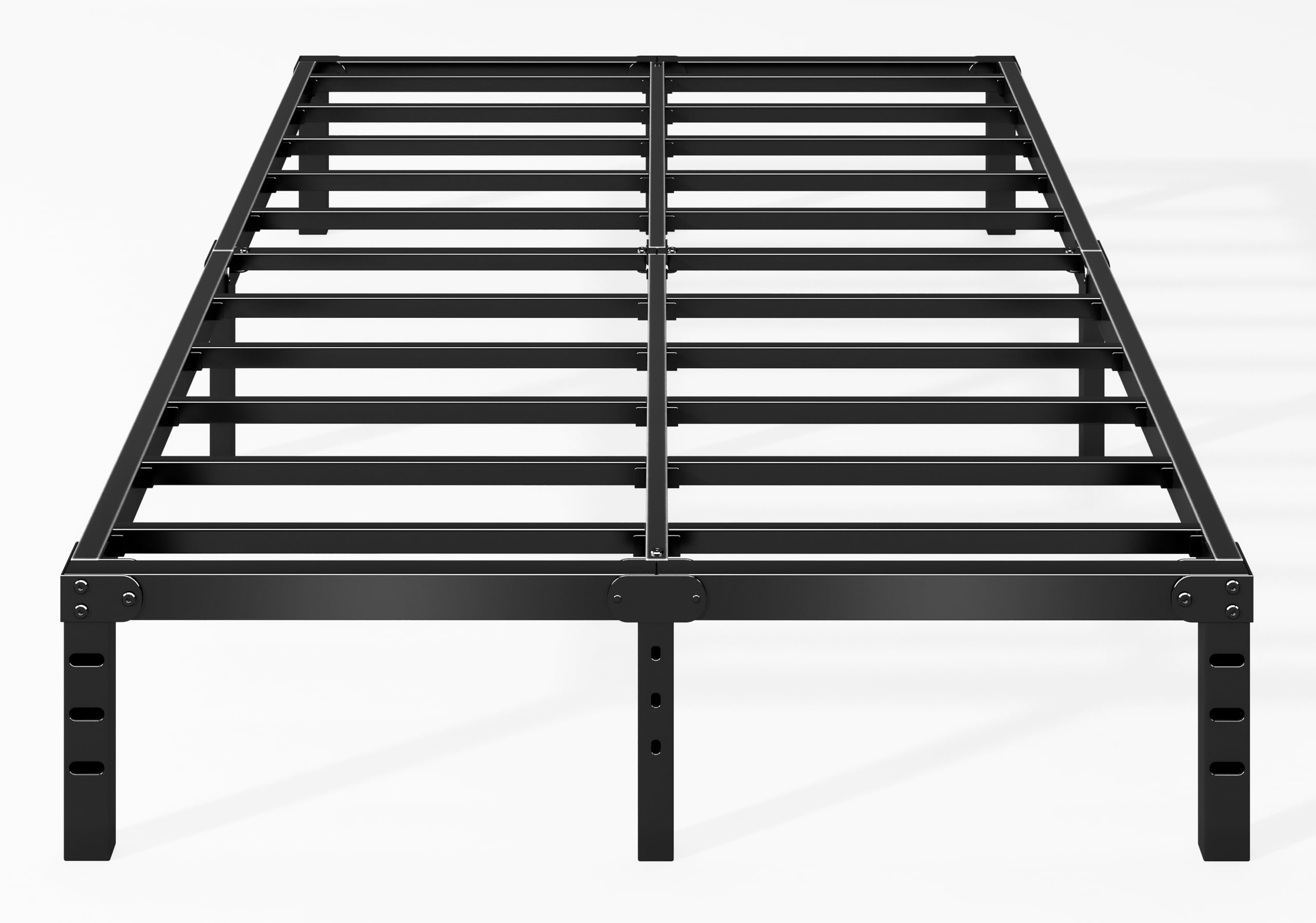 Kix Nox Queen Size Bed Frame 14 Inch Metal Bed Frame?No Box Spring Needed, Storage Space Under The Bed Heavy Duty Frame Bed, Non-Slip Noise Free Easy Assembly Durable Twin Size Bed Frame