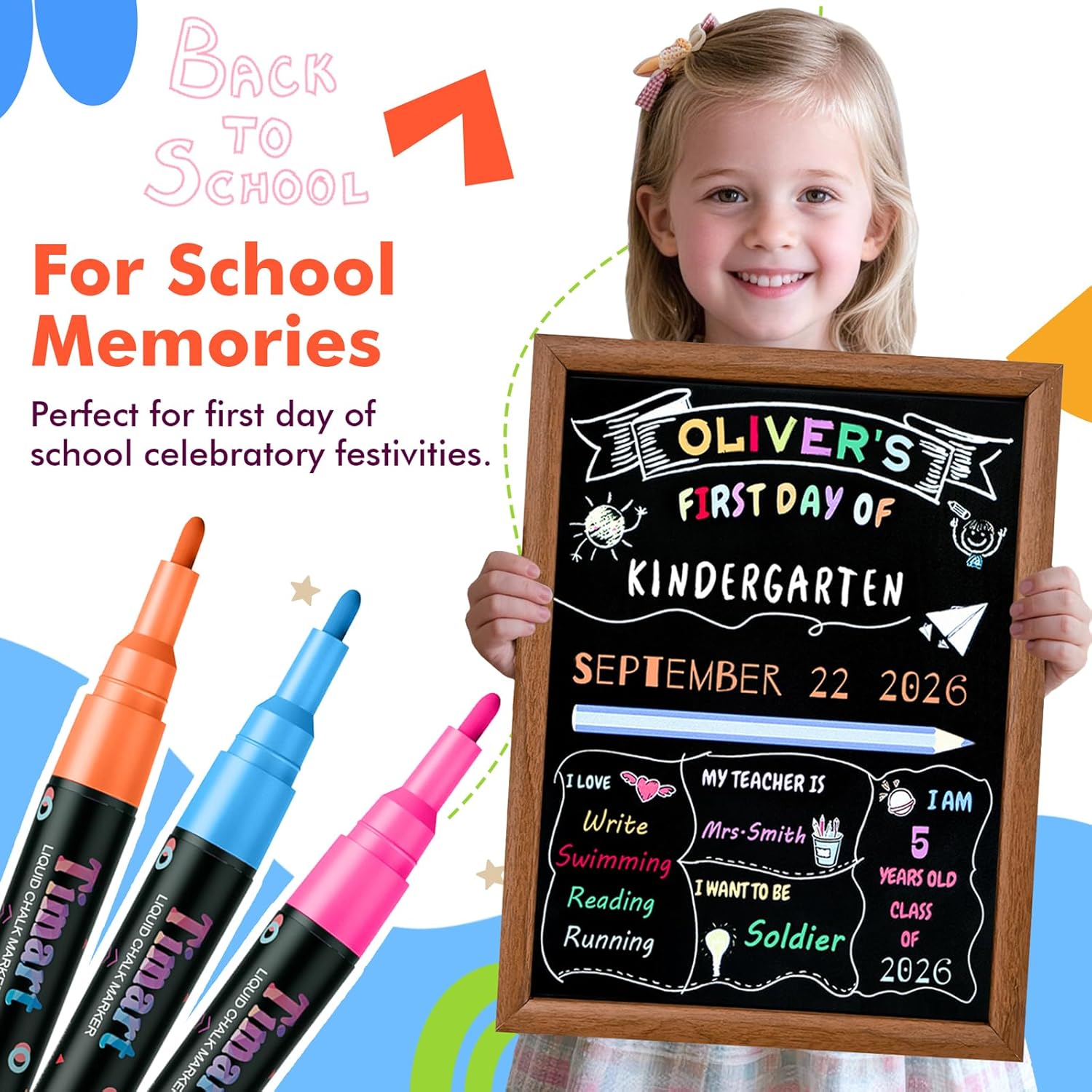 Chalk Markers 8-Pack 1mm Fine Tip – Dry Erase Chalkboard view 4