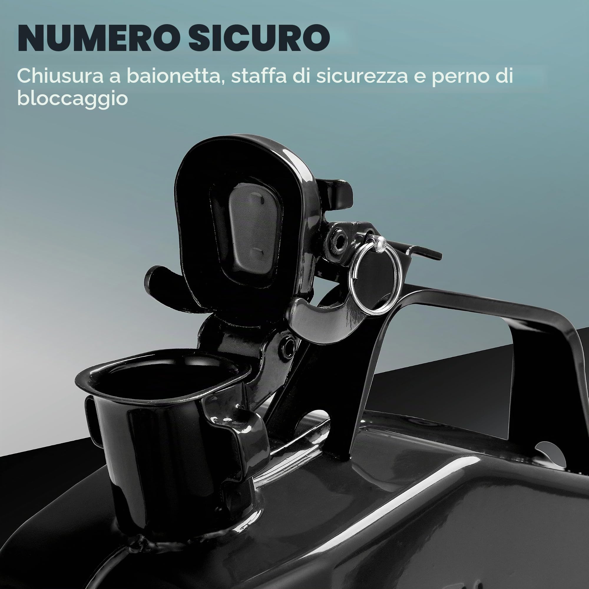 MONZANA® Tanica Benzina da 5 L Chiusura di Sicurezza Approvazione ONU Tanica di Gasolio in Metallo Contenitore Acciaio Carburante
