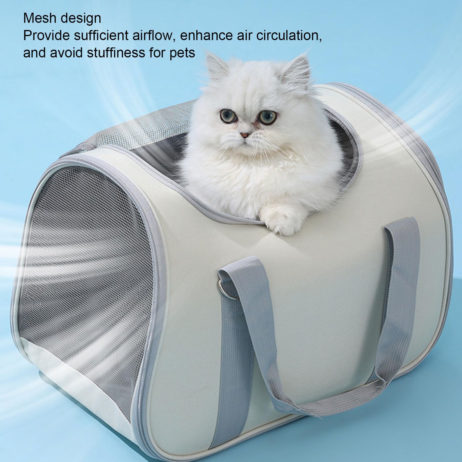 Transportín Suave para Gatos |Viaje Portátil con Correa/para Mascotas Debajo