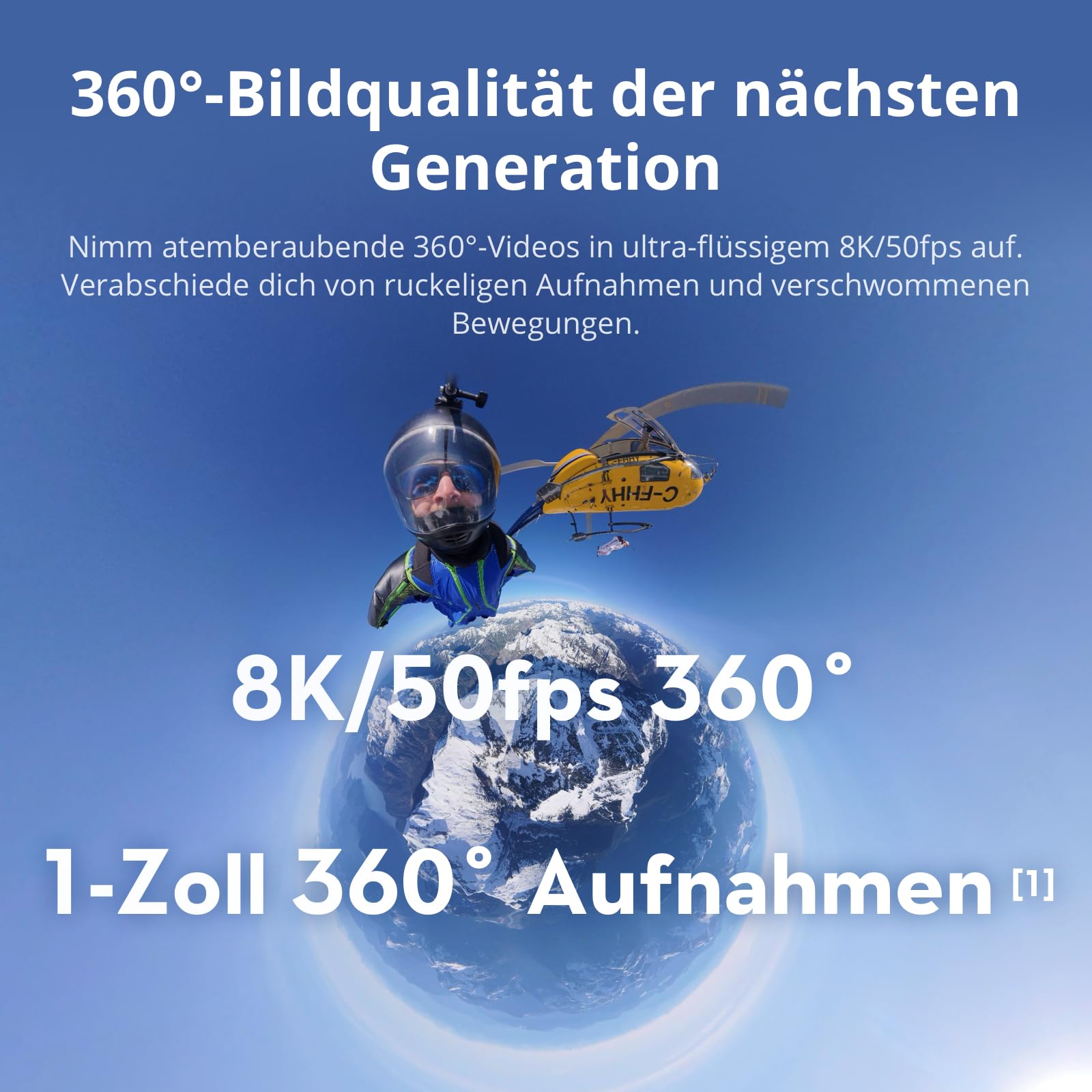 DJI Osmo 360 Adventure Combo 360 Kamera 1-Zoll Sensor 8K 360° Video 4K 120fps 170° Sichtfeld 120MP Fotos Action Cam Vlog Kamera Magnetischer Schnellwechsel 3 Akkus Ladeetui