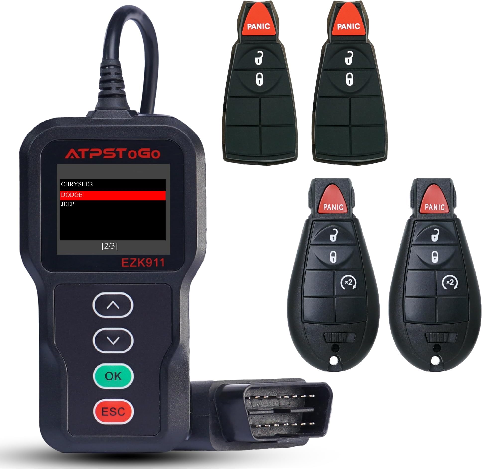 Key Fob Replacement Kit fits for Dodge RAM 2009-2012 / Grand Caravan 2008-2020 / Chrylser Town Country 2008-2016 / Jeep Grand Cherokee 2008-2013 / Keyless Entry FCC ID: M3N5WY783X, IYZ-C01C