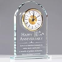 Vista 12 de YWHL Regalos de Reloj del 25º Aniversario de Boda para Pareja, Regalos de Recuerdo del 25º Aniversario para Esposo/Esposa, Decoración de Reloj