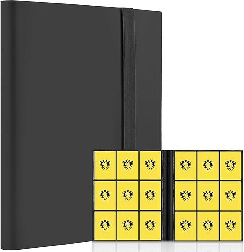 Miniatura 27 de Carpeta de tarjetas de 9 bolsillos con cremallera, libro porta tarjetas de 360 bolsillos, carpeta con cremallera de PU premium para TCG, MTG, 1-1