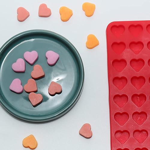Vista 7 de Mini molde de silicona con forma de corazón, 150 cavidades en forma de corazón, moldes de chocolate para dulces, fondant, gomitas, gelatina, molde