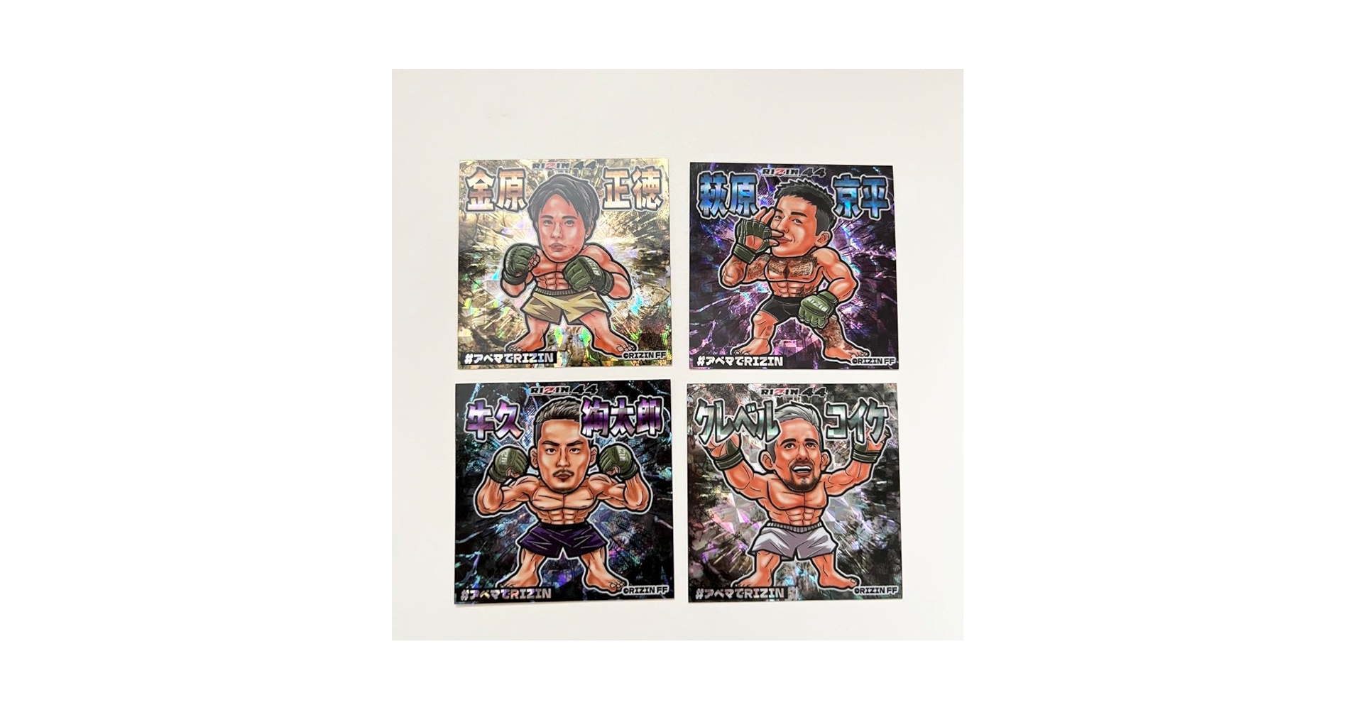 Amazon.co.jp: RIZIN シール 金原正徳 萩原京平 牛久絢太郎