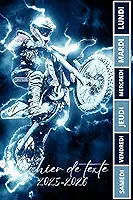 CAHIER DE TEXTE 2025-2026 MOTO: Pour filles et garçons| CE1, CE2, CM1, CM2,CP| Pratique Pour Toutes Les Matières pour une rentrée scolaire organisée (French Edition)