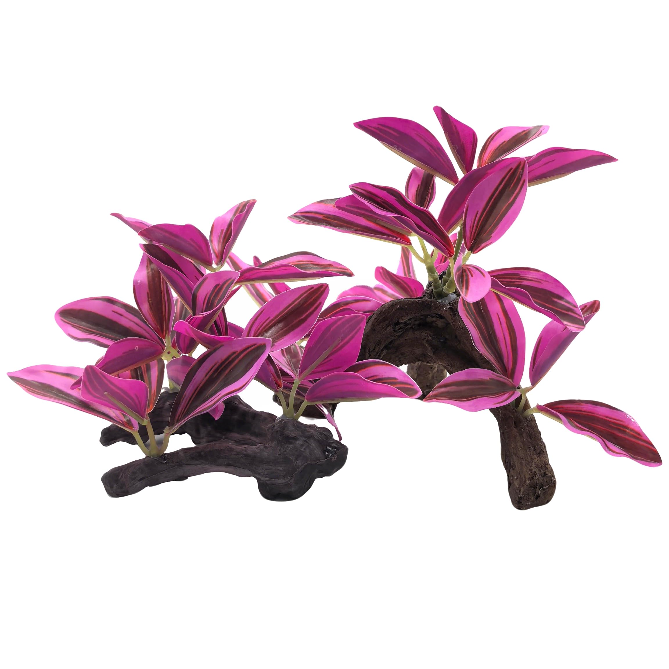 M2cbridge Fish Tank Plastic Soft Grass Artificial Betta Water Plants Decoration Goldfish Hide 2pcs Purple