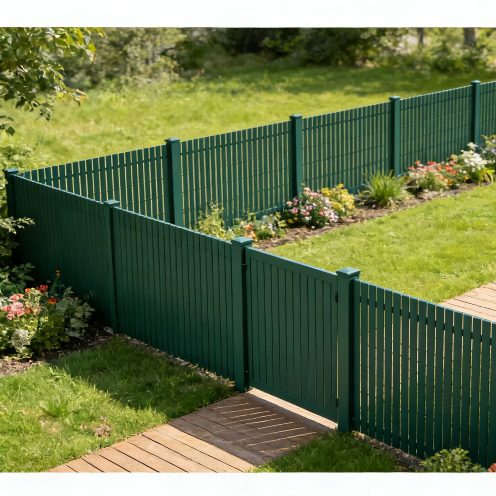 Canisse PVC 200x500cm Brise Vue, Canisse PVC Corrosion et Aux Intempéries, Brise Vue Balcon Renforcement, Canisses Anti-moisissure Résistant aux UV, Intimité pour Jardin Terrasse (Vert)